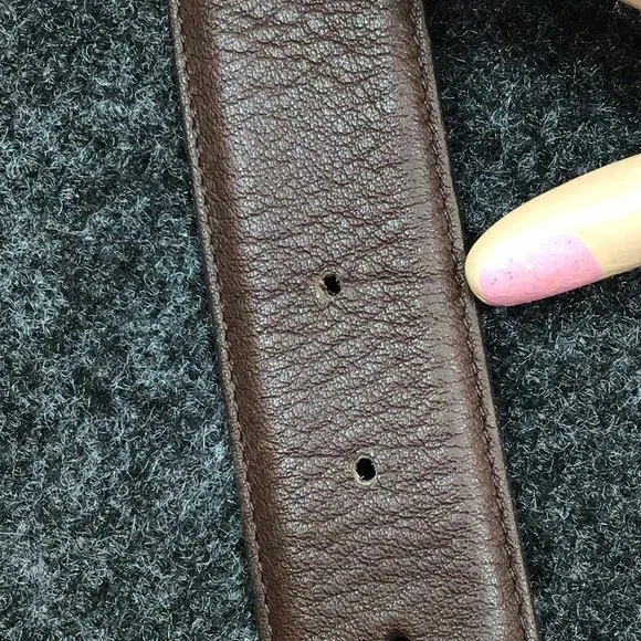 Coach Vintage Brown Leather Belt 8500 L Solid Brass Buckle Handcrafted - Picture 10 of 10